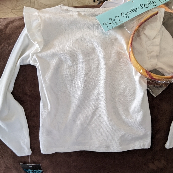 Cynthia Rowley Orange & White Long Sleeve Tee, comes with a cute headband - Picture 6 of 6